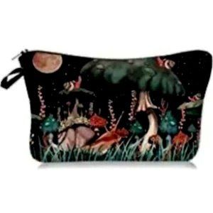 Mushrooms Snails Moon Makeup Bag New